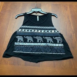 Ocasion Elephant good luck Tank Top is a size Large.